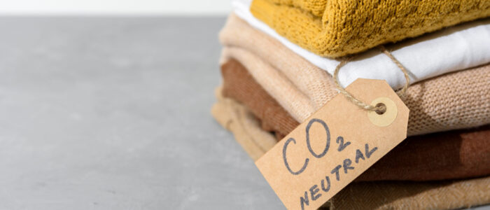 Clothes with carbon emission label